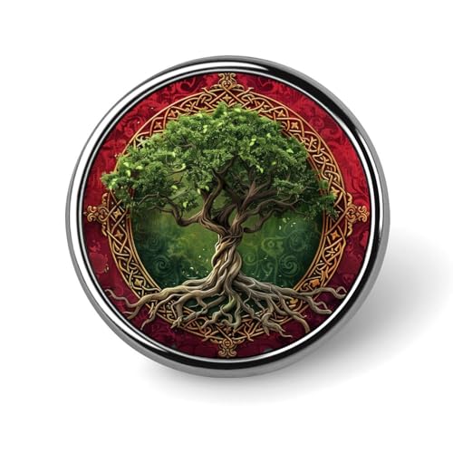Kunstbaum des Lebens, runde Brosche, Anstecknadel, Revers, Krawattennadel für Damen und Herren, Büroangestellte, Lehrer, Dekoration Kunstbaum des Lebens, runde Brosche, Anstecknadel, Revers, Krawattennadel für Damen und Herren, Büroangestellte, Lehrer, Dekoration von Oudrspo