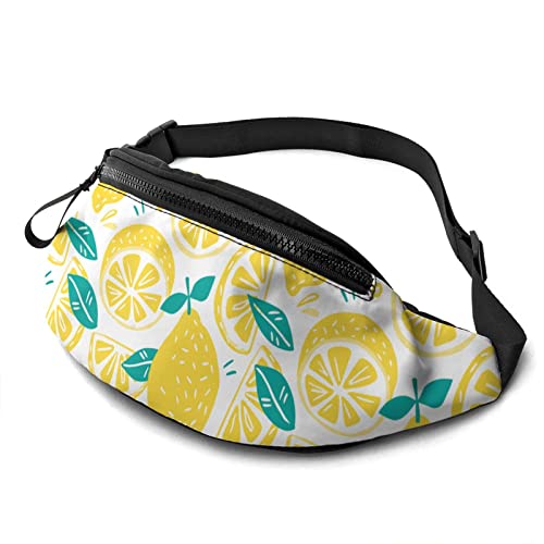 Lemon Fanny Pack Lässige Gürteltasche mit verstellbarem Gürtel Gürteltaschen für Männer Frauen Reisen Sport Laufen, Einheitsgröße von Oudrspo