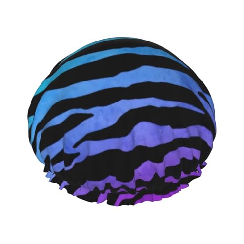 Lila, Blau, Grün, Camouflage, Zebrastreifen-Druck, Doppel-Duschhaube, Bade-Duschhauben, Damen und Herren, Duschhauben, Salon, Heimgebrauch von Oudrspo