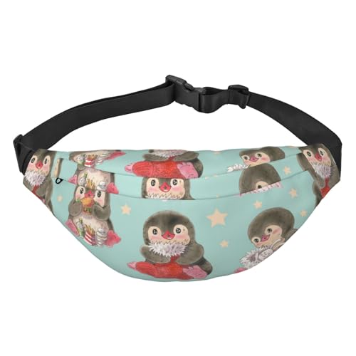Little Penguin Life Gürteltasche für Männer und Frauen, wasserdichte Sport-Hüfttasche, Gürteltasche für Reisen, Wandern, Laufen von Oudrspo