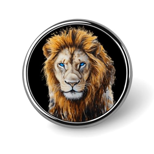 Löwe Aquarell Runde Brosche Pins Revers Krawatte Abzeichen Metall Memorial Button Pin Kit für Hut Hemd Kleidung Taschen Dekor Löwe Aquarell Runde Brosche Pins Revers Krawatte Abzeichen Metall Memorial Button Pin Kit für Hut Hemd Kleidung Taschen Dekor von Oudrspo