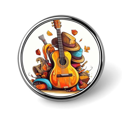 Lustige Cartoon-Hüte, Gitarre, runde Anstecker, modische Revers-Krawattennadeln, leichte Metallbrosche, Anstecker für Männer und Frauen, Kostüm, dekoratives Accessoire Lustige Cartoon-Hüte, Gitarre, runde Anstecker, modische Revers-Krawattennadeln, leichte Metallbrosche, Anstecker für Männer und Frauen, Kostüm, dekoratives Accessoire von Oudrspo