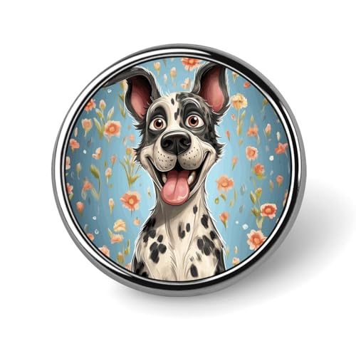 Lustige Hunde-Brosche, rund, modisch, Revers, Krawattennadeln, leichte Metallbrosche, Abzeichen für Männer und Frauen, Kostüm, dekoratives Accessoire Lustige Hunde-Brosche, rund, modisch, Revers, Krawattennadeln, leichte Metallbrosche, Abzeichen für Männer und Frauen, Kostüm, dekoratives Accessoire von Oudrspo