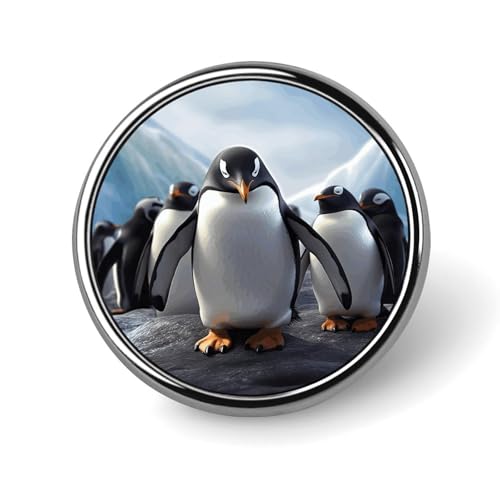 Lustige Pinguine1, runde Anstecker, modische Revers-Krawattennadeln, leichte Metallbrosche, Anstecker für Männer und Frauen, Kostüm, dekoratives Accessoire Lustige Pinguine1, runde Anstecker, modische Revers-Krawattennadeln, leichte Metallbrosche, Anstecker für Männer und Frauen, Kostüm, dekoratives Accessoire von Oudrspo