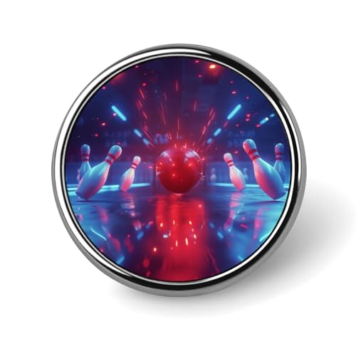 Lustige Sport-Bowling-Aufdruck, runde Brosche, Anstecknadel, Revers, Krawattennadel für Damen und Herren, Büroangestellte, Lehrer, Dekoration Lustige Sport-Bowling-Aufdruck, runde Brosche, Anstecknadel, Revers, Krawattennadel für Damen und Herren, Büroangestellte, Lehrer, Dekoration von Oudrspo