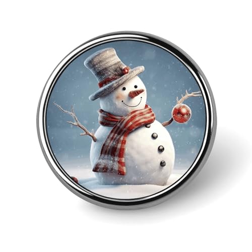 Lustige runde Brosche mit Weihnachtsschneemann, modische Revers-Krawattennadeln, leichte Metallbrosche für Männer und Frauen, Kostüm, dekoratives Accessoire Lustige runde Brosche mit Weihnachtsschneemann, modische Revers-Krawattennadeln, leichte Metallbrosche für Männer und Frauen, Kostüm, dekoratives Accessoire von Oudrspo