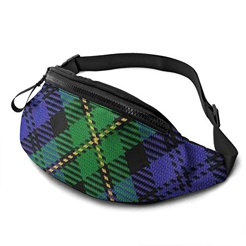 Macewen Tartan Plaid Lässige Gürteltasche für Männer und Frauen, Verstellbarer Gürtel, Gürteltasche für Reisen, Wandern, Radfahren, Laufen, Festival, Rave von Oudrspo