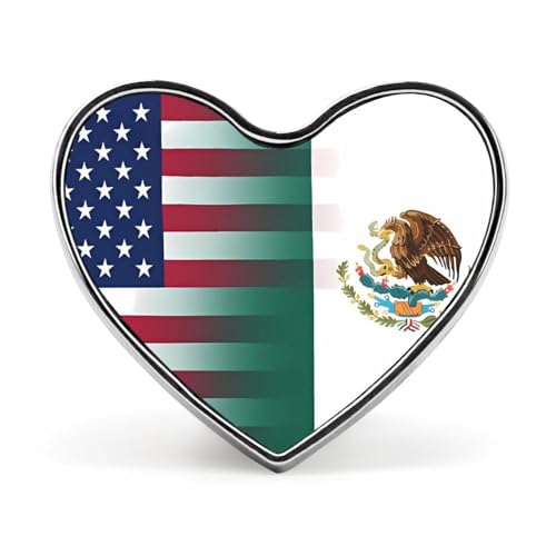 Mexiko-US-Flagge Herz-Abzeichen Unisex Metall Memorial Reel Pin Revers Brosche Button Kleid Mantel Zubehör für Rucksack Hochzeit Mexiko-US-Flagge Herz-Abzeichen Unisex Metall Memorial Reel Pin Revers Brosche Button Kleid Mantel Zubehör für Rucksack Hochzeit von Oudrspo
