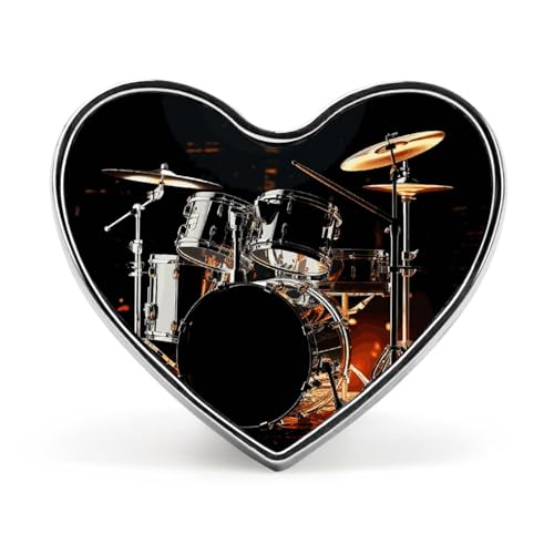 Modische Brosche mit Schlagzeuger-Motiv – Tukane, Papageien, Palmenblätter, 2,5 cm, süße Emaille-Herz-Anstecker, Metall-Anstecknadeln für Männer und Frauen, dekorative Metall-Anstecknadel für Hüte, He von Oudrspo