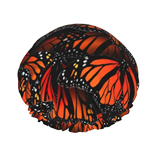 Monarch Butterflies Duschhaube Duschhauben für Frauen Doppellagige wasserdichte Duschhauben, wiederverwendbar. von Oudrspo