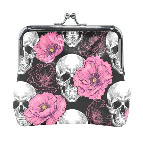 Multi 11 Damen-Geldbörse aus Leder, Hasp-Kartenschlüssel, Wechselgeldbörse, Kiss Lock, Clutch, Tasche, Damenhandtasche mit Kleiner Schnalle, Aufdruck „Skandinavischer Weihnachtszwerg auf Schwarz von Oudrspo