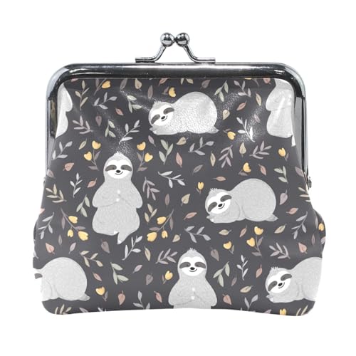 Multi 13 Damen-Geldbörse aus Leder, Hasp-Kartenschlüssel, Wechselgeldbörse, Kiss Lock, Clutch, Tasche, Damen-Handtasche mit kleiner Schnalle, bedruckt mit bunten Weihnachts- und Neujahrslichtern, naht von Oudrspo