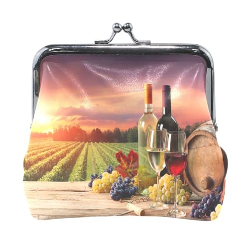 Multi 17 Damen-Geldbörse aus Leder, Hasp-Kartenschlüssel, Wechselgeldbörse, Kiss Lock, Clutch, Tasche, Damenhandtasche mit Kleiner Schnalle, Nahtloser Aufdruck auf Schwarz von Oudrspo