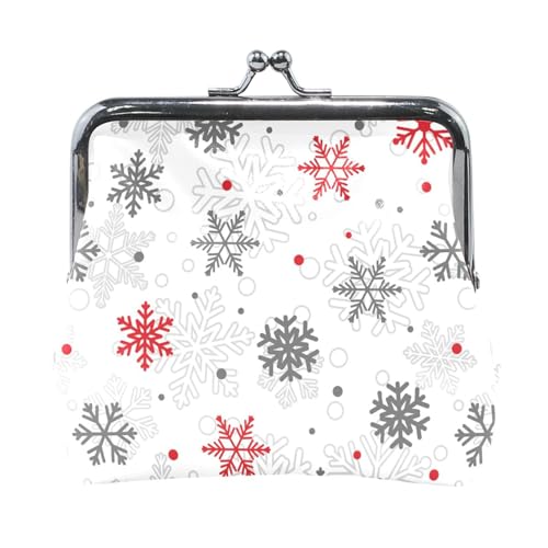 Multi 18 Damen-Geldbörse aus Leder, Hasp-Kartenschlüssel, Wechselgeldbörse, Kiss Lock, Clutch, Tasche, Damen-Handtasche mit kleiner Schnalle, bedruckt mit bunten Weihnachts- und Neujahrslichtern, naht von Oudrspo