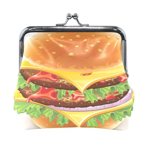 Multi 18 Damen-Geldbörse aus Leder, Hasp-Kartenschlüssel, Wechselgeldbörse, Kiss Lock, Clutch, Tasche, Damenhandtasche mit Kleiner Schnalle, Aufdruck: Orange Fox von Oudrspo