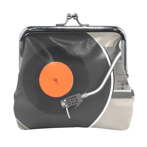 Multi 19 Damen-Geldbörse aus Leder, Hasp-Kartenschlüssel, Wechselgeldbörse, Kiss Lock, Clutch, Tasche, Damenhandtasche mit Kleiner Schnalle, Aufdruck: Gelbe Sonnenblume auf Schwarz von Oudrspo