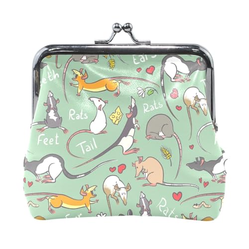 Multi 2 Damen-Geldbörse aus Leder, Hasp-Kartenschlüssel, Wechselgeldbörse, Kiss Lock, Clutch, Tasche, Damen-Handtasche mit kleiner Schnalle, bedruckt mit bunten Weihnachts- und Neujahrslichtern, nahtl von Oudrspo