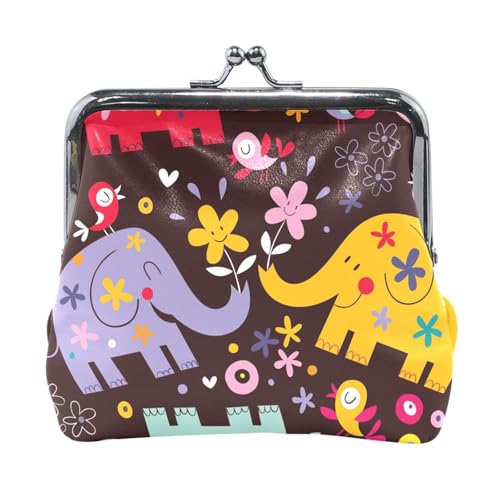 Multi 2 Damen-Geldbörse aus Leder, Hasp-Kartenschlüssel, Wechselgeldbörse, Kiss Lock, Clutch, Tasche, Damenhandtasche mit Kleiner Schnalle, Aufdruck Faultier auf Flamingo von Oudrspo