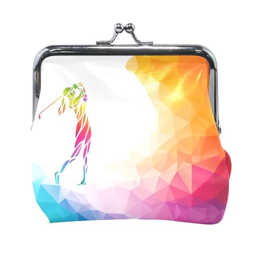 Multi 3 Damen-Geldbörse aus Leder, Hasp-Kartenschlüssel, Wechselgeldbörse, Kiss Lock, Clutch, Tasche, Damen-Handtasche mit kleiner Schnalle, bedruckt mit bunten Weihnachts- und Neujahrslichtern, nahtl von Oudrspo