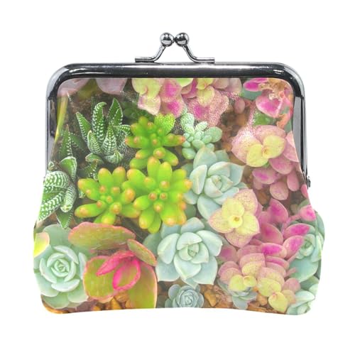 Multi 3 Damen-Geldbörse aus Leder, Hasp-Kartenschlüssel, Wechselgeldbörse, Kiss Lock, Clutch, Tasche, Damenhandtasche mit Kleiner Schnalle, Aufdruck Faultier auf Flamingo von Oudrspo