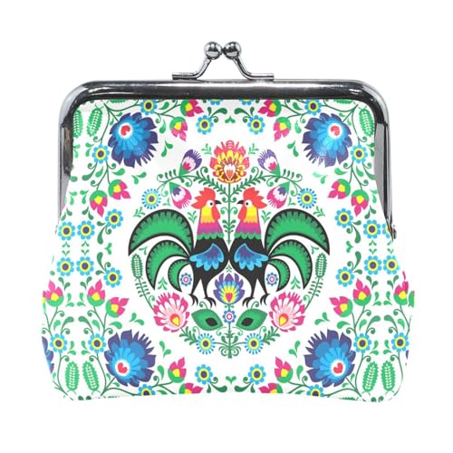 Multi 4 Damen-Geldbörse aus Leder, Hasp-Kartenschlüssel, Wechselgeldbörse, Kiss Lock, Clutch, Tasche, Damenhandtasche mit Kleiner Schnalle, Aufdruck: Schönes Sonnenblumenfeld im Sommer von Oudrspo