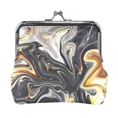 Multi 5 Damen-Geldbörse aus Leder, Hasp-Kartenschlüssel, Wechselgeldbörse, Kiss Lock, Clutch, Tasche, Damen-Handtasche mit kleiner Schnalle, bedruckt mit bunten Weihnachts- und Neujahrslichtern, nahtl von Oudrspo