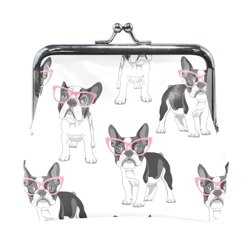 Multi 5 Damen-Geldbörse aus Leder, Hasp-Kartenschlüssel, Wechselgeldbörse, Kiss Lock, Clutch, Tasche, Damenhandtasche mit Kleiner Schnalle, Aufdruck Faultier auf Flamingo von Oudrspo