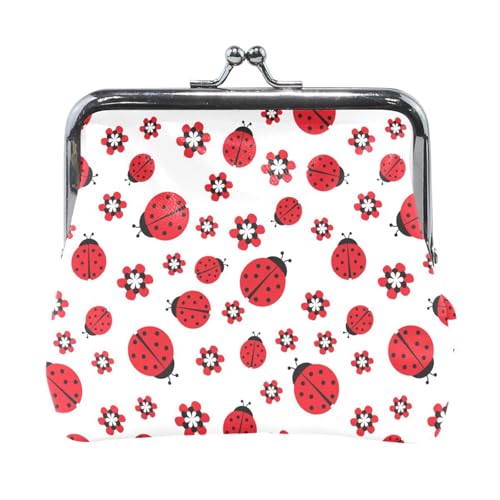 Multi 5 Damen-Geldbörse aus Leder, Hasp-Kartenschlüssel, Wechselgeldbörse, Kiss Lock, Clutch, Tasche, Damenhandtasche mit Kleiner Schnalle, Aufdruck: Schönes Sonnenblumenfeld im Sommer von Oudrspo