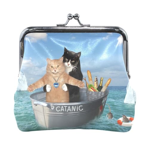 Multi 7 Damen-Geldbörse aus Leder, Hasp-Kartenschlüssel, Wechselgeldbörse, Kiss Lock, Clutch, Tasche, Damenhandtasche mit Kleiner Schnalle, Aufdruck: Große Sonnenblume von Oudrspo