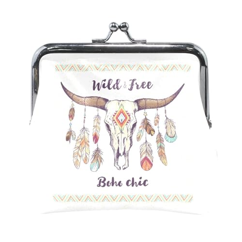 Multi 9 Damen-Geldbörse aus Leder, Hasp-Kartenschlüssel, Wechselgeldbörse, Kiss Lock, Clutch, Tasche, Damen-Handtasche mit kleiner Schnalle, bedruckt mit Chrysanthemen-Blumen in Orange, Gelb und Türki von Oudrspo