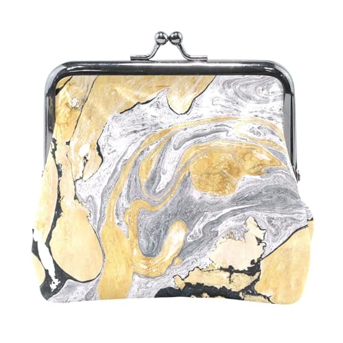 Multi 9 Damen-Geldbörse aus Leder, Hasp-Kartenschlüssel, Wechselgeldbörse, Kiss Lock, Clutch, Tasche, Damenhandtasche mit Kleiner Schnalle, Nahtloser Aufdruck auf Schwarz von Oudrspo