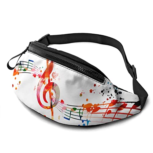 Music Notes Bauchtasche Lässige Gürteltasche mit verstellbarem Gürtel Gürteltaschen für Männer Frauen Reisen Sport Laufen von Oudrspo