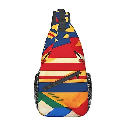Native Hawaiian Flags Native Hawaiian Flags Brusttasche Diagonal Sling-Rucksack Herren Damen Reisen Durch Multifunktionalen Outdoor-Sport-Tagesrucksack von Oudrspo