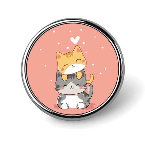 Niedliche Cartoon-Kätzchen-Brosche, rund, Anstecknadel, Revers, Krawattennadel für Damen und Herren, Büroangestellte, Lehrer, Dekoration Niedliche Cartoon-Kätzchen-Brosche, rund, Anstecknadel, Revers, Krawattennadel für Damen und Herren, Büroangestellte, Lehrer, Dekoration von Oudrspo