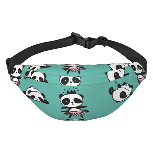 Niedliche Gürteltasche mit Pandabär für Männer und Frauen, wasserdichte Sport-Hüfttasche, Gürteltasche für Reisen, Wandern und Laufen von Oudrspo