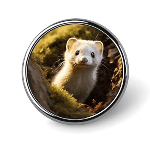 Niedliche Wiesel-Anstecknadel für Männer, niedliche Frosch-Modebrosche – niedliche Emaille-Abzeichen, Anstecknadel aus Aluminiumlegierung für Hüte, Hemden, Taschen, Jacken und Accessoires (runde Anste Niedliche Wiesel-Anstecknadel für Männer, niedliche Frosch-Modebrosche – niedliche Emaille-Abzeichen, Anstecknadel aus Aluminiumlegierung für Hüte, Hemden, Taschen, Jacken und Accessoires (runde Anste von Oudrspo
