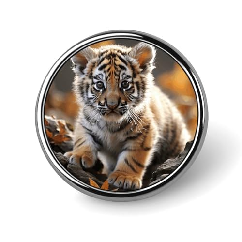 Niedliche runde Tiger-Brosche, modische Revers-Krawattennadeln, leichte Metallbrosche, Abzeichen für Männer und Frauen, Kostüm, dekoratives Accessoire Niedliche runde Tiger-Brosche, modische Revers-Krawattennadeln, leichte Metallbrosche, Abzeichen für Männer und Frauen, Kostüm, dekoratives Accessoire von Oudrspo