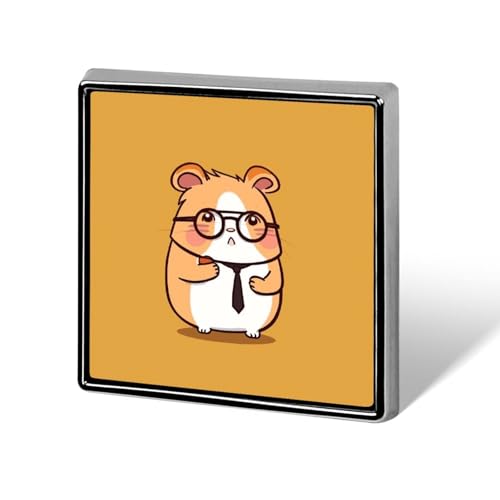 Niedlicher Hamster mit Brille, Cartoon-Anstecknadel mit blauem Pfau, für Männer und Frauen, quadratische modische Brosche – niedliche Emaille-Anstecker, Anstecknadel aus Aluminiumlegierung für Hüte, H Niedlicher Hamster mit Brille, Cartoon-Anstecknadel mit blauem Pfau, für Männer und Frauen, quadratische modische Brosche – niedliche Emaille-Anstecker, Anstecknadel aus Aluminiumlegierung für Hüte, H von Oudrspo