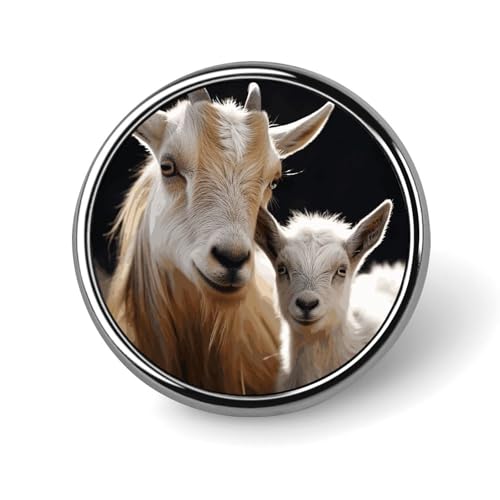 Niedliches Ziegenbaby mit Mutter, Anstecknadel für Männer, niedliche Cartoon-Eisbär-Modebrosche – niedliche Emaille-Abzeichen, Anstecknadel aus Aluminiumlegierung für Hüte, Hemden, Taschen, Jacken und Niedliches Ziegenbaby mit Mutter, Anstecknadel für Männer, niedliche Cartoon-Eisbär-Modebrosche – niedliche Emaille-Abzeichen, Anstecknadel aus Aluminiumlegierung für Hüte, Hemden, Taschen, Jacken und von Oudrspo