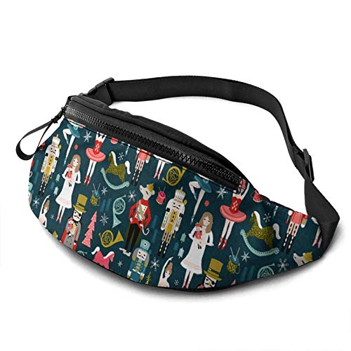 Nussknacker-Ballett-Weihnachts-Gürteltasche für Damen und Herren, lässige Gürteltasche mit verstellbarem Riemen für Laufen und Wandern im Freien von Oudrspo