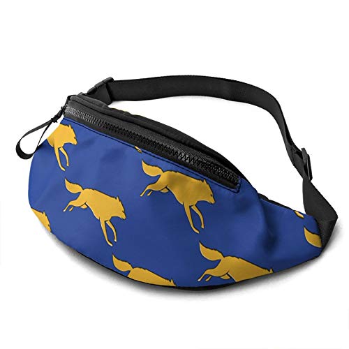 Orange Wolf Lässige Gürteltasche für Männer und Frauen, Verstellbarer Gürtel, Gürteltasche für Reisen, Wandern, Radfahren, Laufen, Festival, Rave von Oudrspo