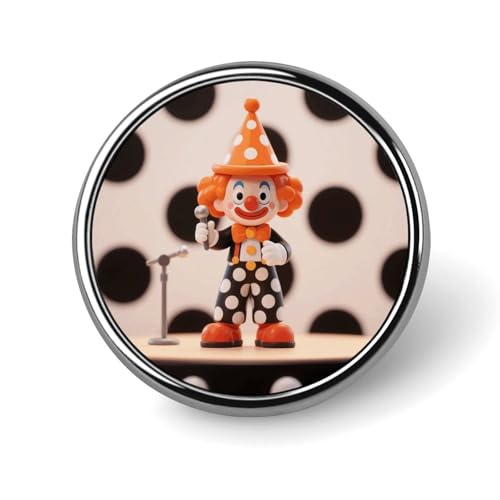 Orange – gepunktete Clown-Anstecknadel für Männer. Orange – gepunktete Clown-Modebrosche – süße Emaille-Abzeichen, Anstecknadel aus Aluminiumlegierung für Hüte, Hemden, Taschen, Jacken und Accessoires von Oudrspo