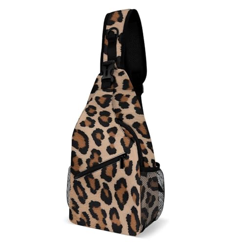 Oudrspo Animal Texture Pattern Sling Bag for Men Women Crossbody Backpack American Flag Crossbody Bag Chest Bags for Travel Sport von Oudrspo