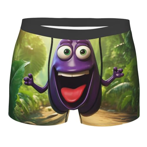 Oudrspo Boxershorts für Herren mit Cartoon-Auberginen-Motiv, bequem, weich, feuchtigkeitsableitender Bund, atmungsaktives Essentials Oudrspo Boxershorts für Herren mit Cartoon-Auberginen-Motiv, bequem, weich, feuchtigkeitsableitender Bund, atmungsaktives Essentials von Oudrspo