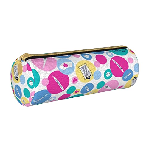 Oudrspo CutePrinted Leder Bleistiftbeutel mit Reißverschluss, tragbare Schreibwarentasche, Organizer Schreibwarenetui, Unisex von Oudrspo