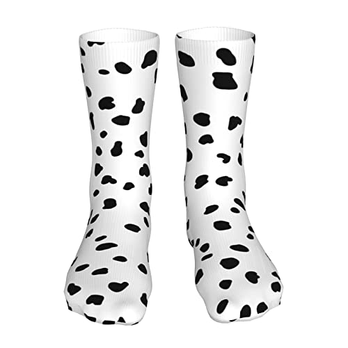 Oudrspo Dog Dalmatiner Print Socken Damen Crew Socke Dicke Strümpfe Feuchtigkeitssocken Kompression Laufsocke 16 Zoll von Oudrspo
