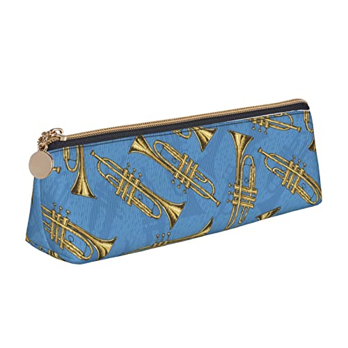 Oudrspo Federmäppchen, dreieckiges Stiftetui, tragbares Federmäppchen, Leder-Organizer mit Reißverschluss, Kosmetiktasche von Oudrspo