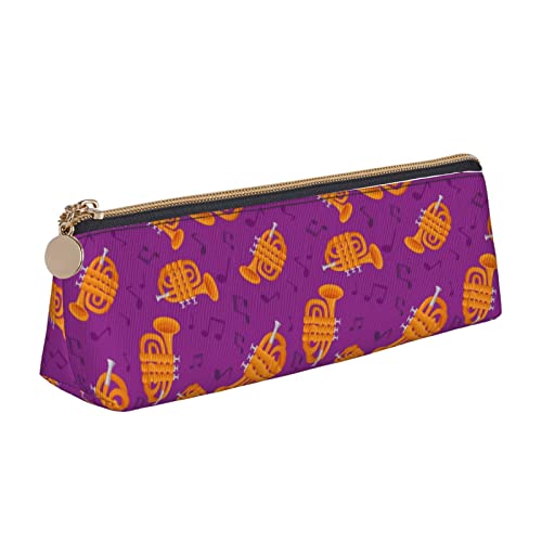 Oudrspo Federmäppchen, dreieckiges Stiftetui, tragbares Federmäppchen, Leder-Organizer mit Reißverschluss, Kosmetiktasche von Oudrspo