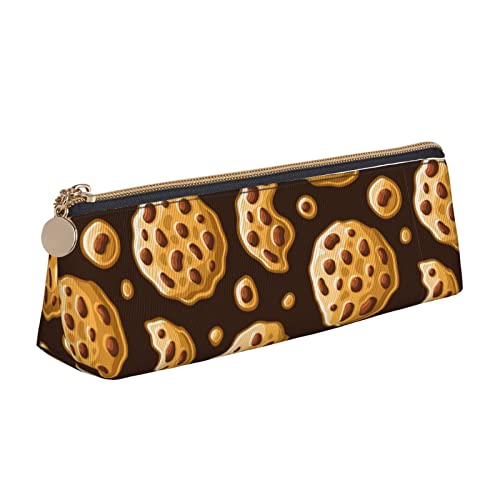 Oudrspo Federmäppchen, dreieckiges Stiftetui, tragbares Federmäppchen, Leder-Organizer mit Reißverschluss, Kosmetiktasche von Oudrspo