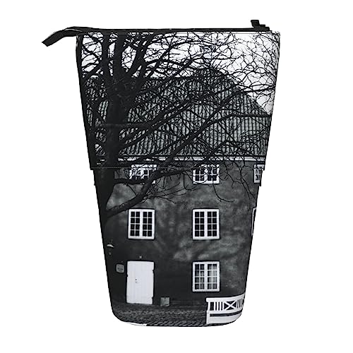 Oudrspo Federmäppchen, süßes Federmäppchen zum Stehen, einziehbares Federmäppchen, Schreibwaren-Organizer-Tasche mit Schiebefenster von Oudrspo